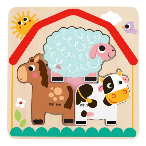 Vkladacie viacvrstvové puzzle Farma