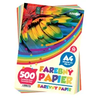 Farebný papier A4 80g 500 listov / 10 farieb