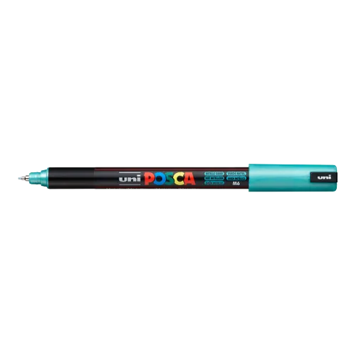 POSCA PC-1MR univerzálny akrylový popisovač, 0,7mm, metalická zelená