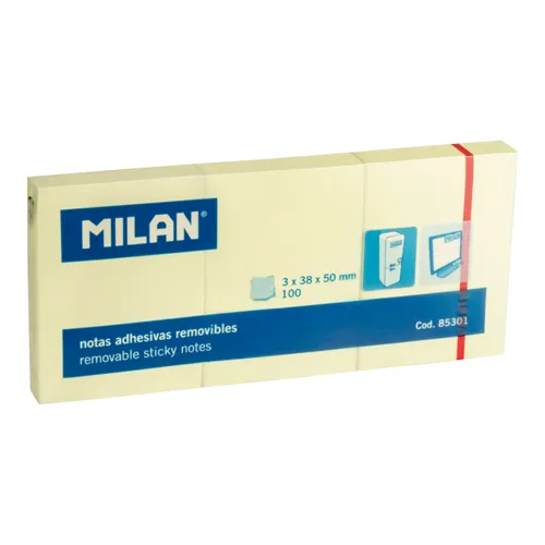 Blok lepiaci MILAN 38 x 50 mm (3x 100 listov)