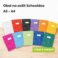 Obal na zošit Schooldoo A5 - A4, 1ks, výber z variant