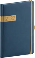 NOTIQUE Týždenný diár Twill 2027, čierno-zlatý, 15 x 21 cm, výber z variant
