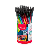 Grafitová ceruzka Maped Black'Peps Energy - stojanček 72 ks, tvrdosť HB