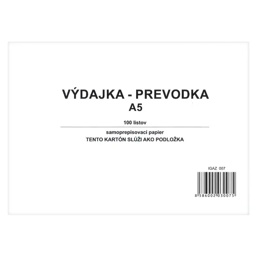 Výdajka - prevodka bez DPH A5, samopr. s potlačou (7)