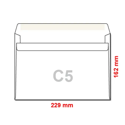 Obálka C5 162x229 mm samolepiaca, 10 ks