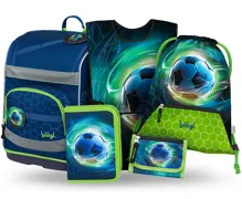 BAAGL SADA 5 Zippy Plus Futbalová lopta: aktovka, peračník, vrecko, zástera, peňaženka