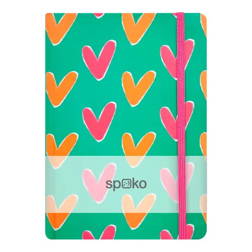 Spoko zápisník, linajkový, Creative II (malé srdce), A5, 75 g, 96 strán, linajkový