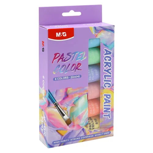 Farby akrylové M&G 22 ml Pastel - sada 6 ks