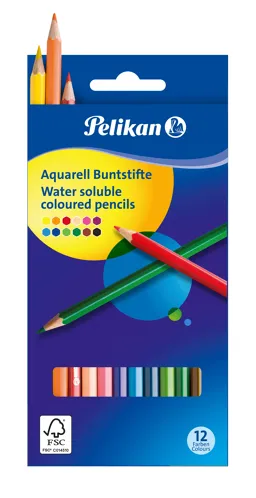 Pelikan - Pastelky akvarelové, 12 ks