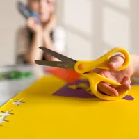 SPOKO nožnice školské, 13 cm, okrúhla špička, s merítkom, mix farieb (10)