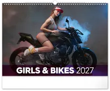 Nástenný kalendár Girls &amp; Bikes 2027, 48 x 33 cm