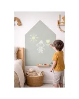 MagneKids Magnetická nástenná tabuľa Domček Šalviová zelená 70 x 44 cm