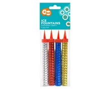 Ľadová fontána holografická, tryskajúca zlaté a strieborné iskry 12 cm (4 ks) (6)