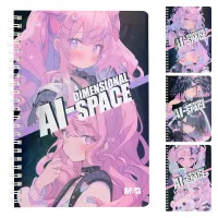 Blok linajkový so špirálou A5 M&amp;G Pink Fantasy (4 dizajny)