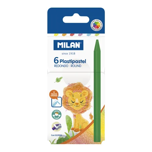 Pastelky MILAN okrúhle plastické 6 ks