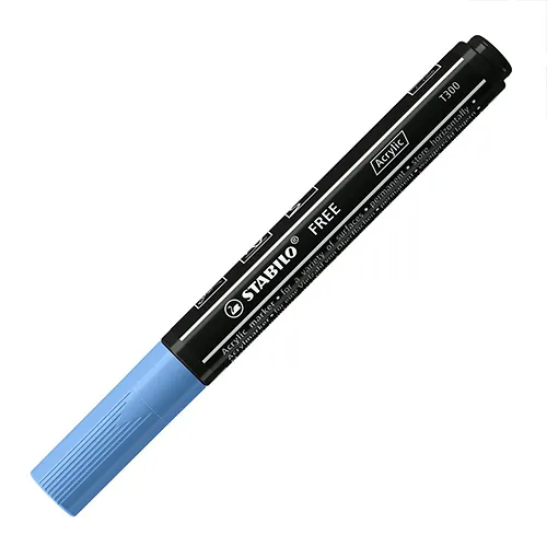 Akrylový popisovač STABILO FREE Acrylic T300 Okrúhly hrot 2-3 mm - kobaltovo modrý