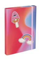 BAAGL Dosky na školské zošity A4 Dúha červené