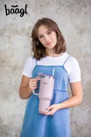 BAAGL B-Cup Pink, ( maxi termohrnček so slamkou ), 1180 ml (5)