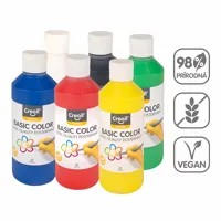 CREALL temperové farby, 6x 250 ml, mix základných farieb (1)