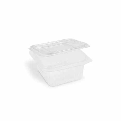 Miska (rPET) hranatá s viečkom 750 ml priehľadná [50 ks]