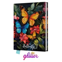 Pamätník 14x18 cm, 80 list. čistý - Butterfly