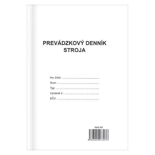 Prevádzkový denník stroja A5, 48 strán (307)