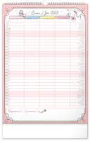 NOTIQUE Nástenný kalendár Rodinný plánovací Hello Kitty XL CZ/SK 2027, 33 x 46 cm (6)