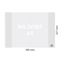 Obal na zošit A5 PVC 306x217 mm, hrubý / transparentný, 10 ks (1)