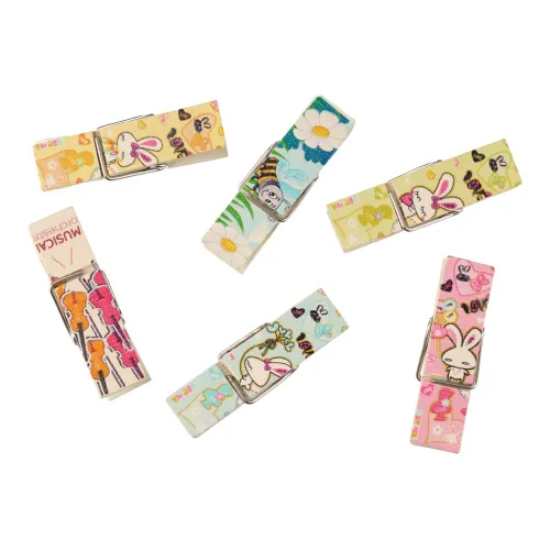 Dekoračné štipce, mix dizajnov - sada 6 ks