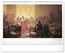 NOTIQUE Nástenný kalendár Slovanská epopej – Alfons Mucha 2027, 48 x 33 cm (5)