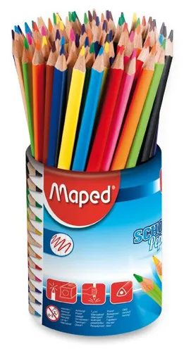 Trojhranné pastelky Maped Color'Peps - 72 kusov (6 x 12 farieb) v dóze