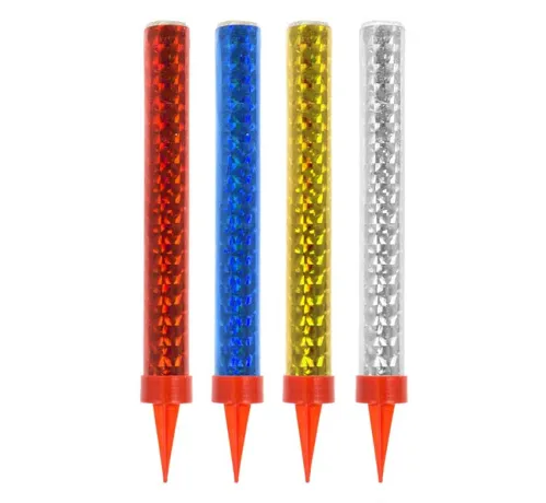 Ľadová fontána holografická, tryskajúca zlaté a strieborné iskry 12 cm (4 ks)