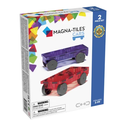 MAGNA-TILES - Magnetická stavebnica Cars 2 dielna Purple/red