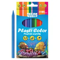 Plastické pastelky Plasti Color Ocean World - sada 12 ks