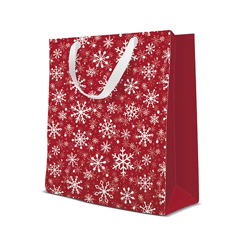 Darčeková taška PAW Colorful Snowflakes, stredná 20x10x25 cm