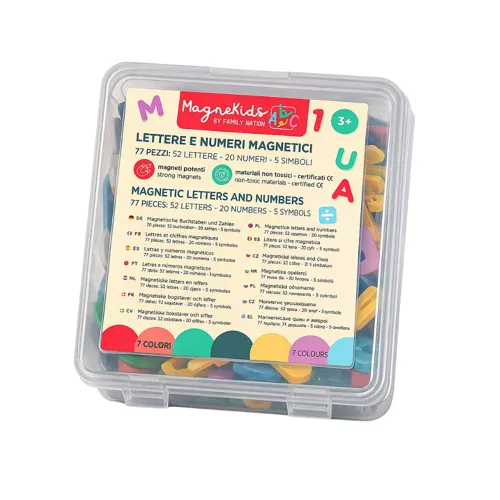 Family Nation MagneKids Sada 77 magnetických písmen a čísel Pastelová