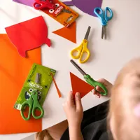 SPOKO nožnice školské, 13 cm, okrúhla špička, s merítkom, mix farieb (5)