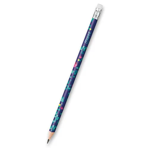 Grafitová ceruzka Maped Pixel Party s gumou - tvrdosť HB, 1 ks