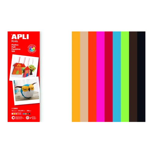 APLI filc, 210 × 297 x 2 mm, mix farieb