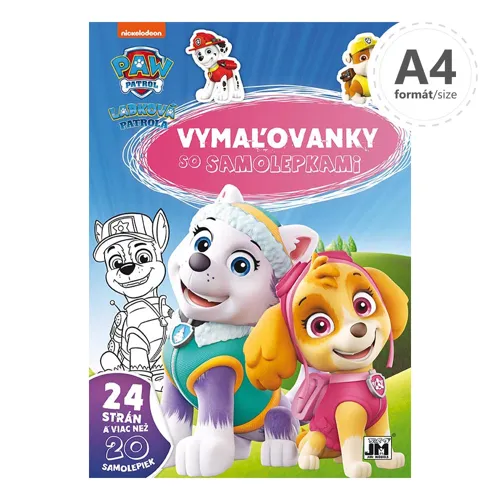 Maľovanky JM A4 so samolepkami Labková patrola