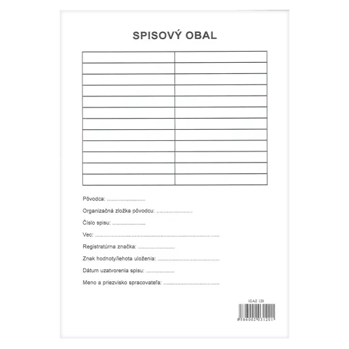 Spisový obal, dvojlist A4 (120)