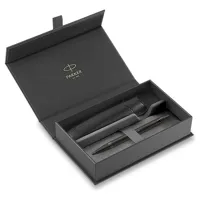 GP PARKER IM Achromatic Black BT + čierne PU púzdro