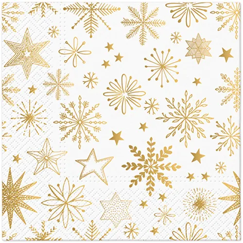 Obrúsky PAW L 33x33cm Shiny snowflakes