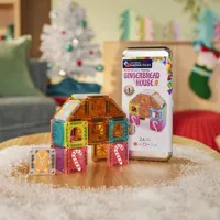 MAGNA TILES - Magnetická stavebnica microMAGS Gingerbread House Travel Set 24 dielov (1)