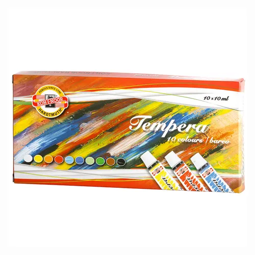 Farby temperové KOH-I-NOOR 10 ml, sada 10 ks