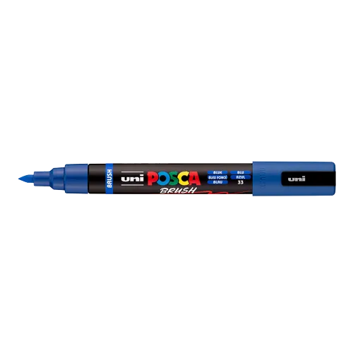 POSCA PC-5BR štetcový popisovač , 1 - 4 mm, modrá