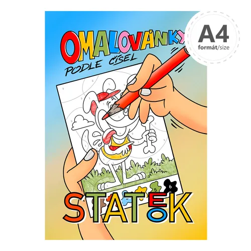 Omaľovánka A4 podľa čísiel - Statok