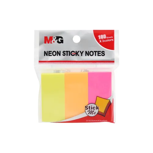 Sada lepiacich bločkov M&G 25x51 mm - 3 neónové farby