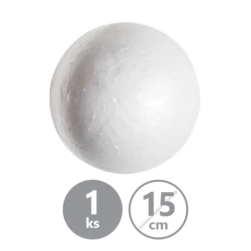 Guľa - polystyrénová 15 cm, 1ks
