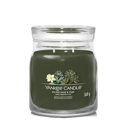 Sviečka Yankee Candle - Silver Sage & Pine, stredná